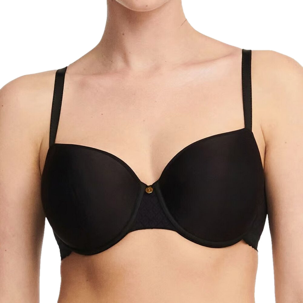 Chantelle Lucie Lace Sexy Comfort T-Shirt Bra in Black -  32D